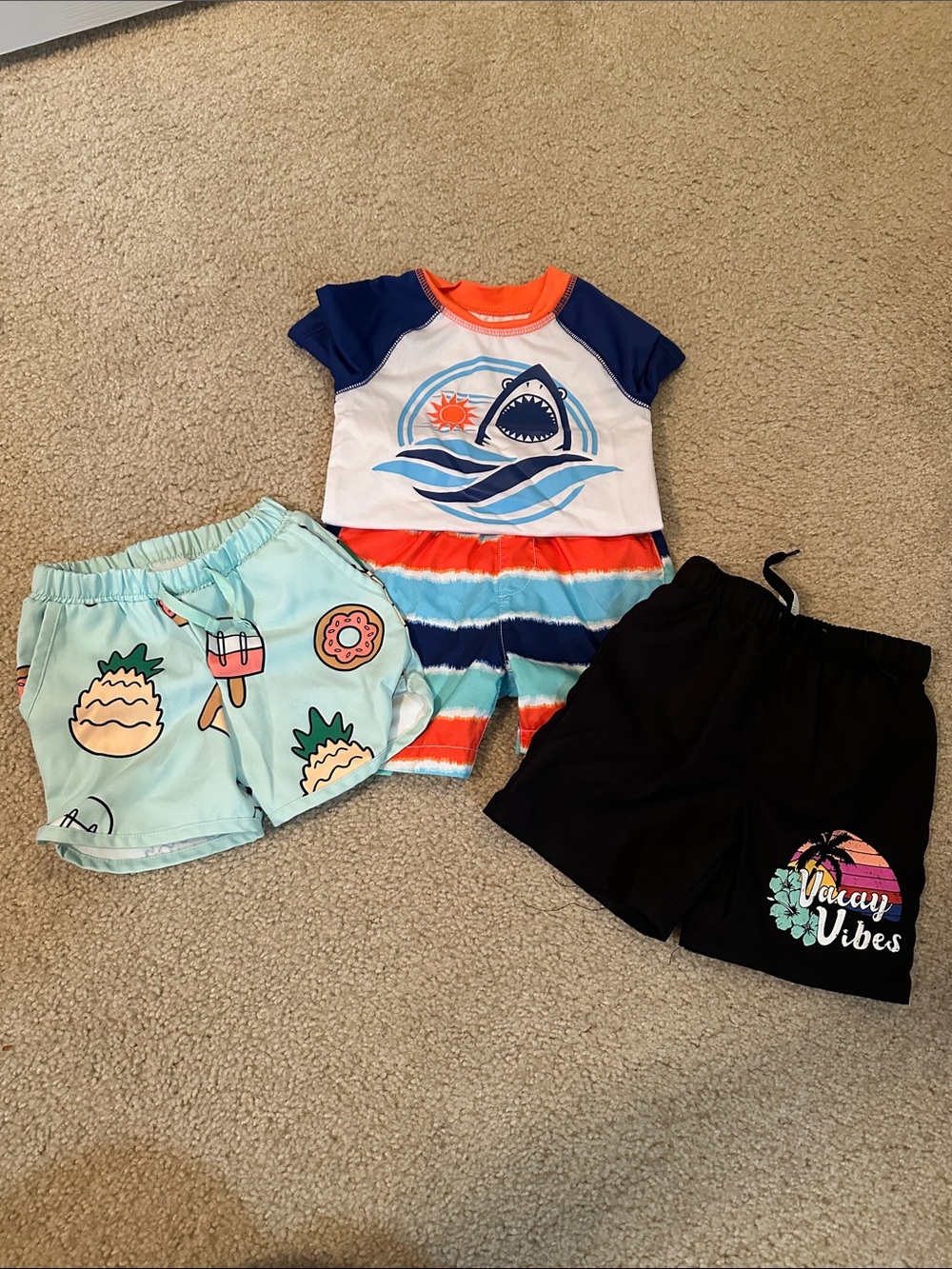 Toddler Boys Swim Trunks 3 pack